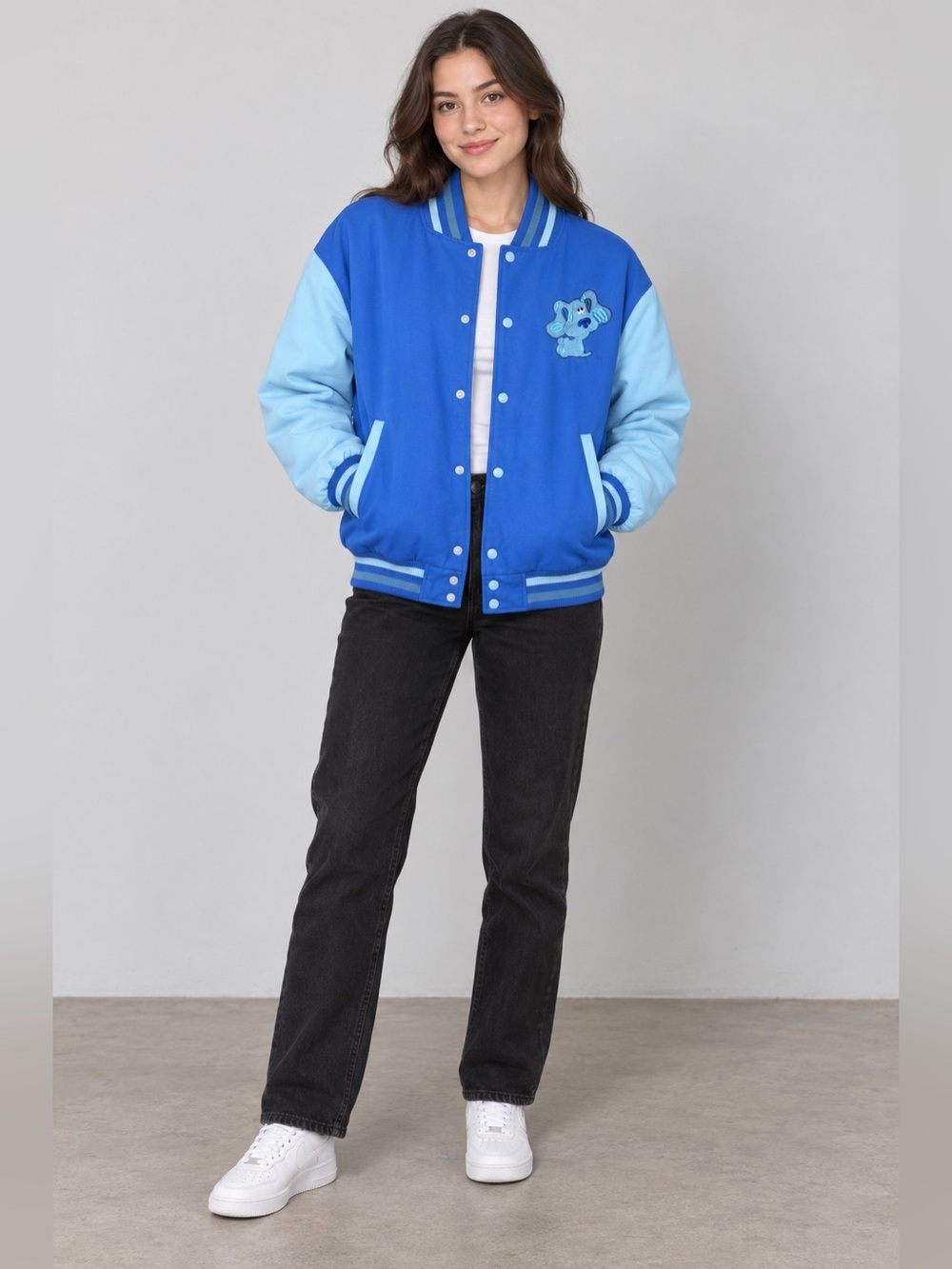 Dumbgood Blue’s Clues Varsity Bomber Jacket XS